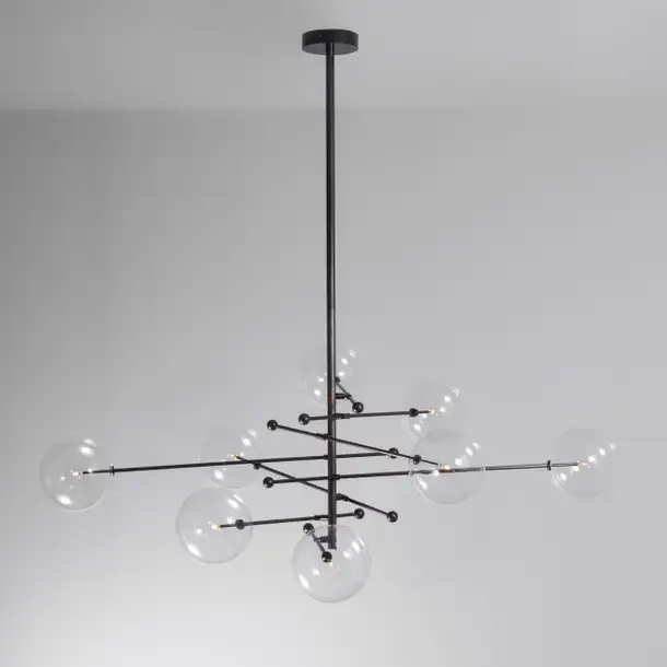 Suspension RD15 à bras multiples et globes en verre par Schwung Suspension RD15 à bras multiples et globes en verre par Schwung – Image 27