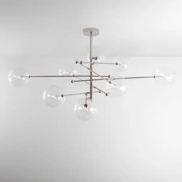 Suspension RD15 à bras multiples et globes en verre par Schwung Suspension RD15 à bras multiples et globes en verre par Schwung – Image 26