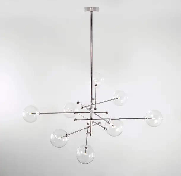Suspension RD15 à bras multiples et globes en verre par Schwung Suspension RD15 à bras multiples et globes en verre par Schwung – Image 32