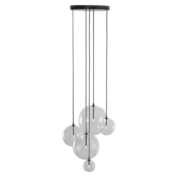 Suspension Cluster Mix à globes en verre multi-tailles par Schwung