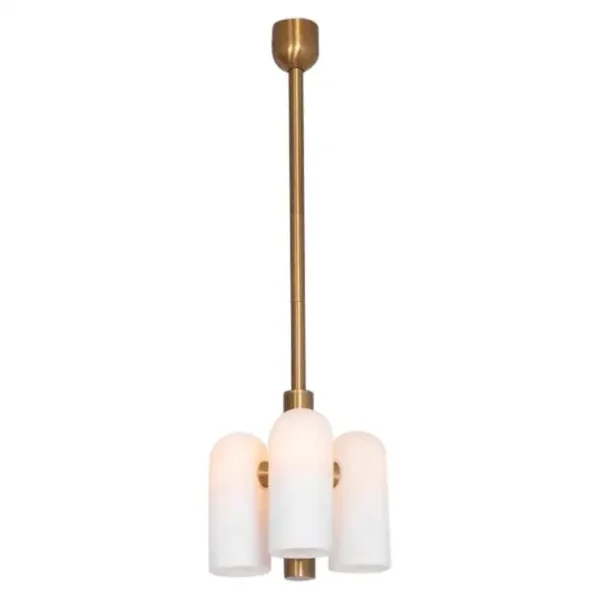 Suspension Odyssey à diffuseurs groupés en verre opale par Schwung