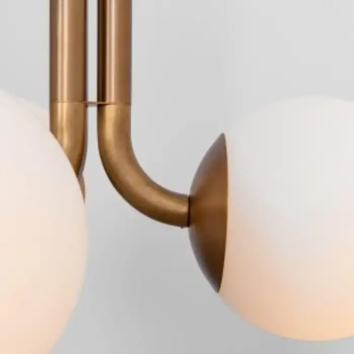Suspension Tubular à 3 globes en verre opale par Schwung Suspension Tubular à 3 globes en verre opale par Schwung – Image 6