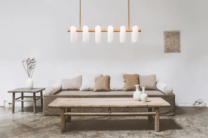 Suspension Odyssey linéaire à colonnes lumineuses en verre opale par Schwung Suspension Odyssey linéaire à colonnes lumineuses en verre opale par Schwung – Image 11