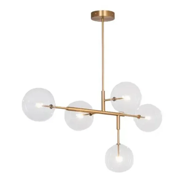Suspension Axis à bras croisés et globes en verre par Schwung