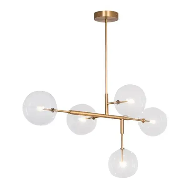 Suspension Axis à bras croisés et globes en verre par Schwung