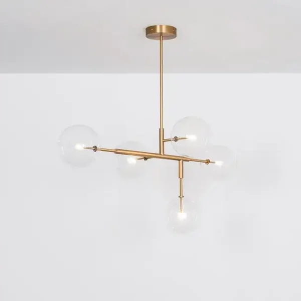 Suspension Axis à bras croisés et globes en verre par Schwung – vue 2