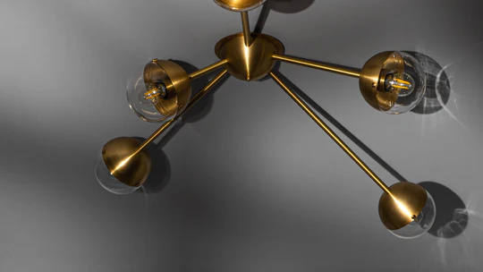 Plafonnier Molecule Spark à structure radiale et diffuseurs demi-sphère par Schwung Plafonnier Molecule Spark à structure radiale et diffuseurs demi-sphère par Schwung – Image 6