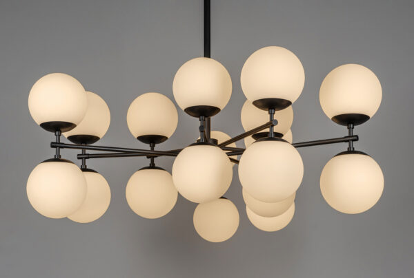 Suspension Zodiac à effet constellation avec globes en verre par Schwung – vue 2