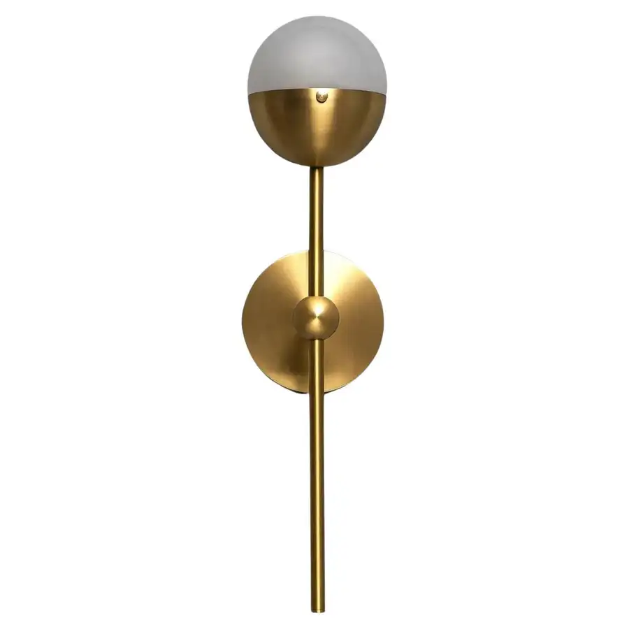Applique murale Molecule Single à globe bicolore et tige verticale par Schwung