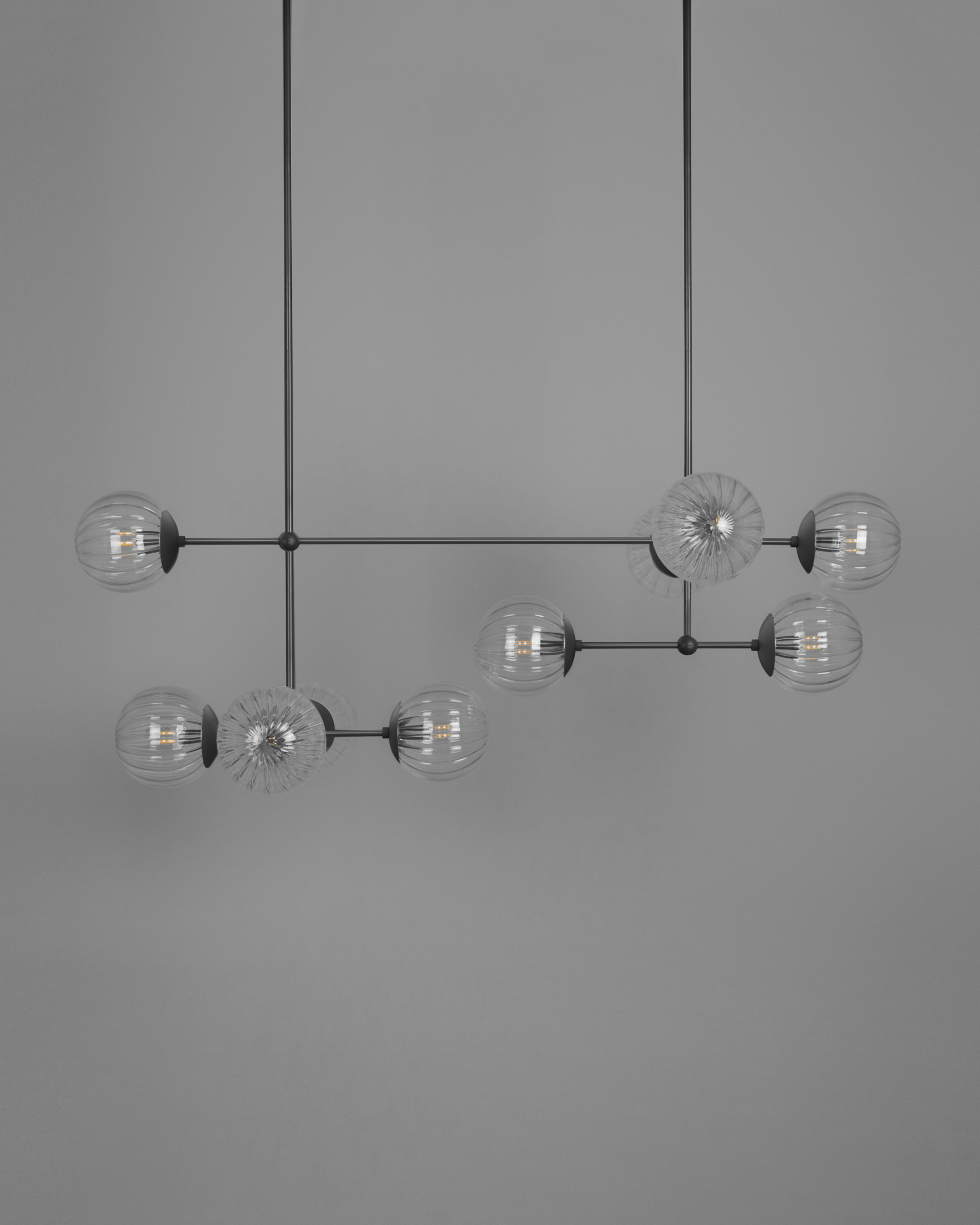 Suspension Armstrong linéaire avec globes en verre par Schwung Suspension Armstrong linéaire avec globes en verre par Schwung – Image 8