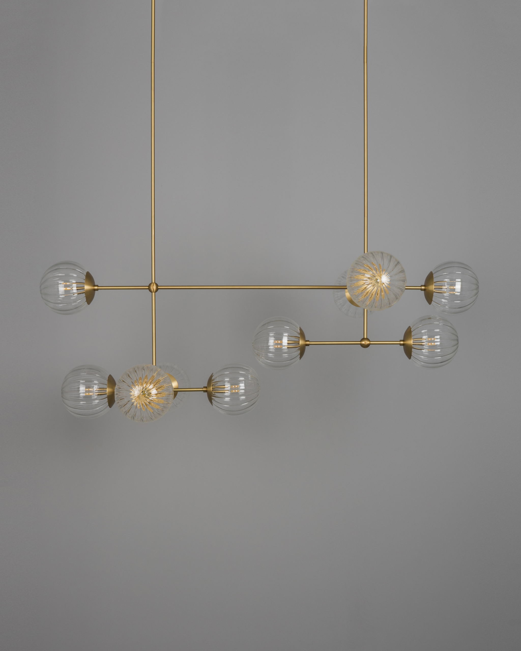 Suspension Armstrong linéaire avec globes en verre par Schwung Suspension Armstrong linéaire avec globes en verre par Schwung – Image 11