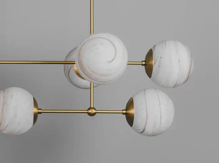 Suspension Armstrong linéaire avec globes en verre par Schwung Suspension Armstrong linéaire avec globes en verre par Schwung – Image 5