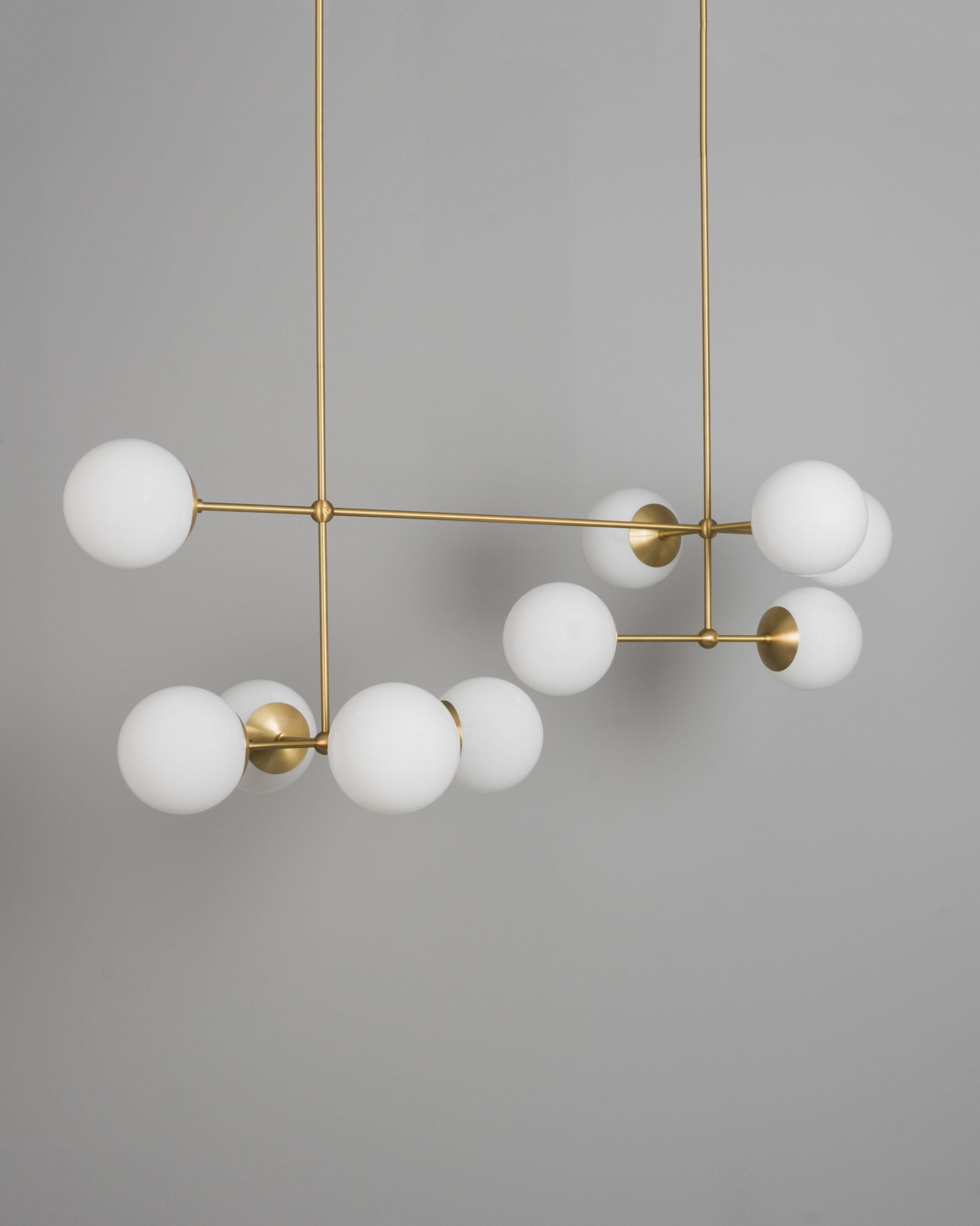 Suspension Armstrong linéaire avec globes en verre par Schwung Suspension Armstrong linéaire avec globes en verre par Schwung – Image 10
