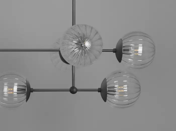 Suspension Armstrong linéaire avec globes en verre par Schwung Suspension Armstrong linéaire avec globes en verre par Schwung – Image 7