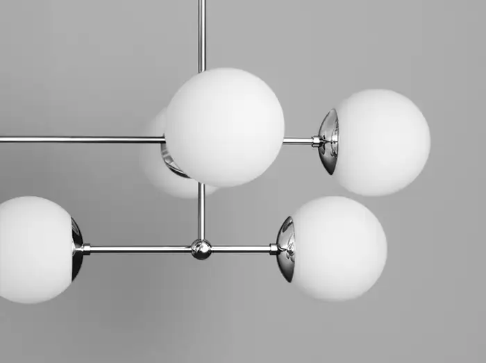 Suspension Armstrong linéaire avec globes en verre par Schwung Suspension Armstrong linéaire avec globes en verre par Schwung – Image 6