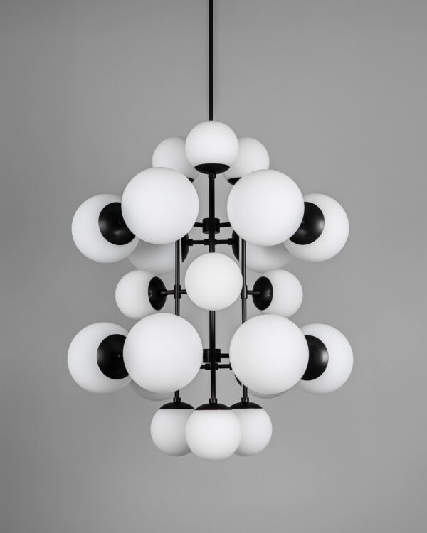 Suspension Glow à effet grappe avec globes en verre par Schwung – vue 2