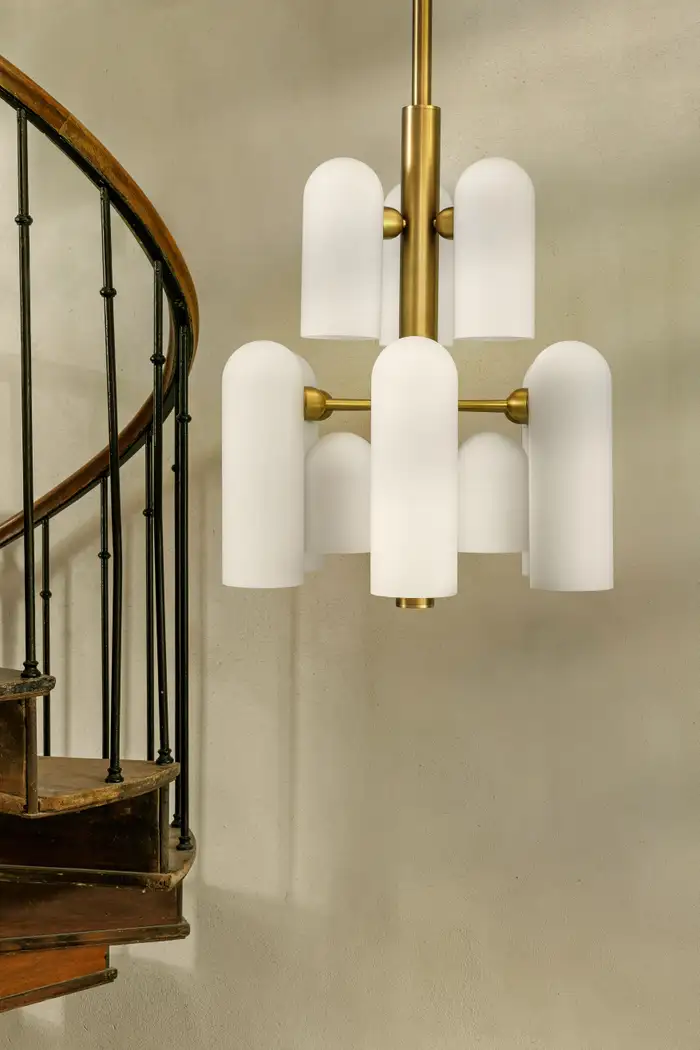 Suspension Odyssey 12 en verre opale par Schwung Suspension Odyssey 12 en verre opale par Schwung – Image 7