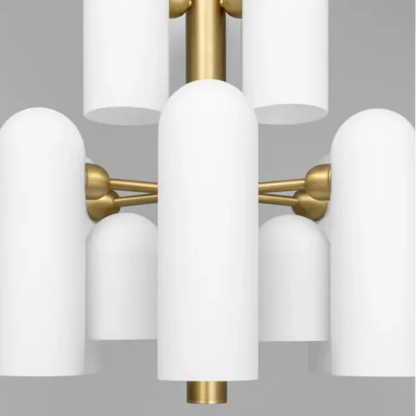Suspension Odyssey 12 en verre opale par Schwung – vue 2