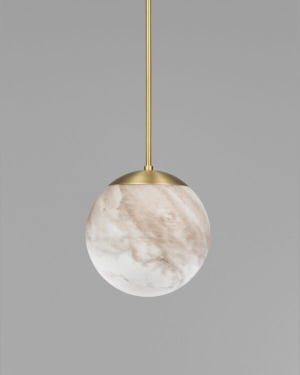 Suspension Globe Marble Single en verre effet marbre par Schwung