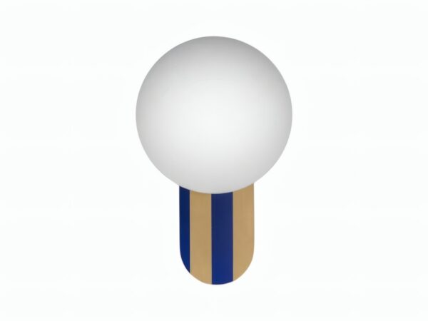 Applique murale Adrion Napoli à globe opale et plaque décorative rayée par Schwung – vue 2