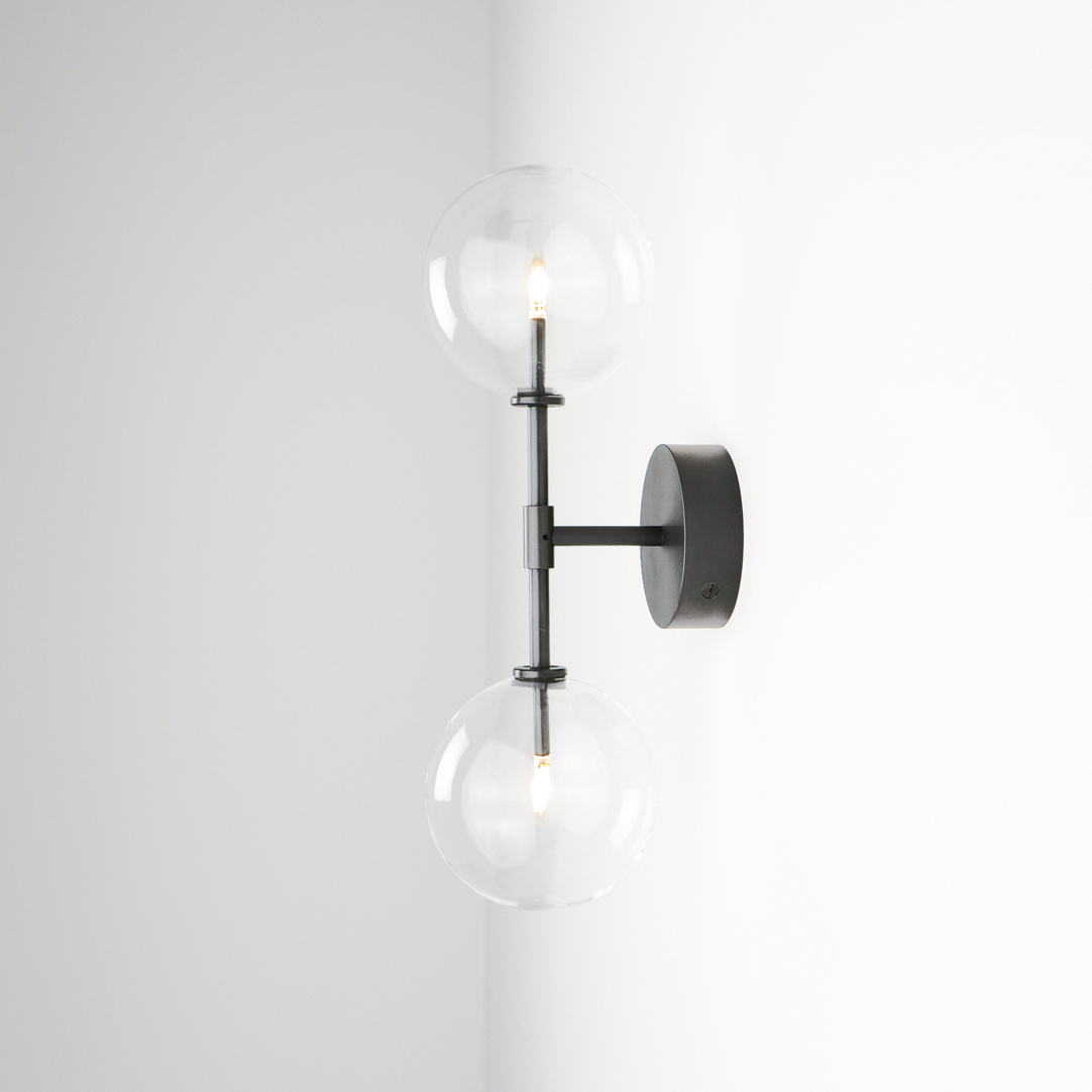 Applique murale Dawn Dual à double globe en verre par Schwung Applique murale Dawn Dual à double globe en verre par Schwung – Image 5