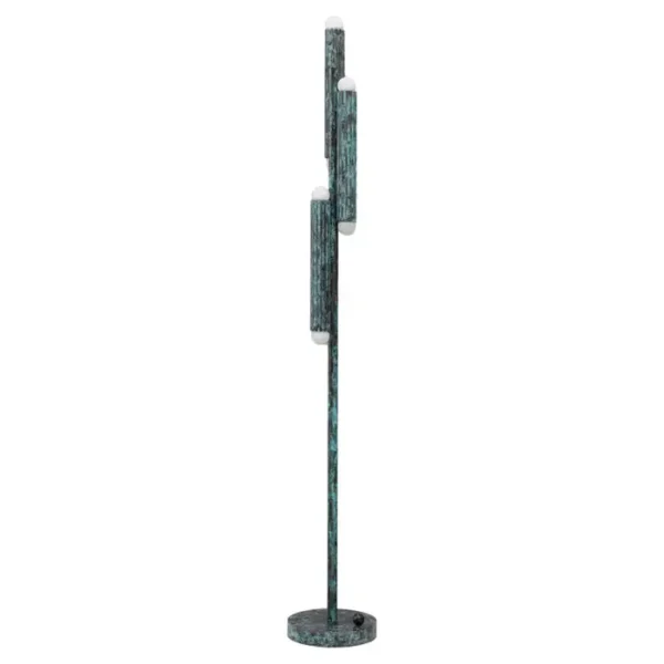 Lampadaire Vesta à structure cannelée avec diffuseurs aux extrémités par Schwung