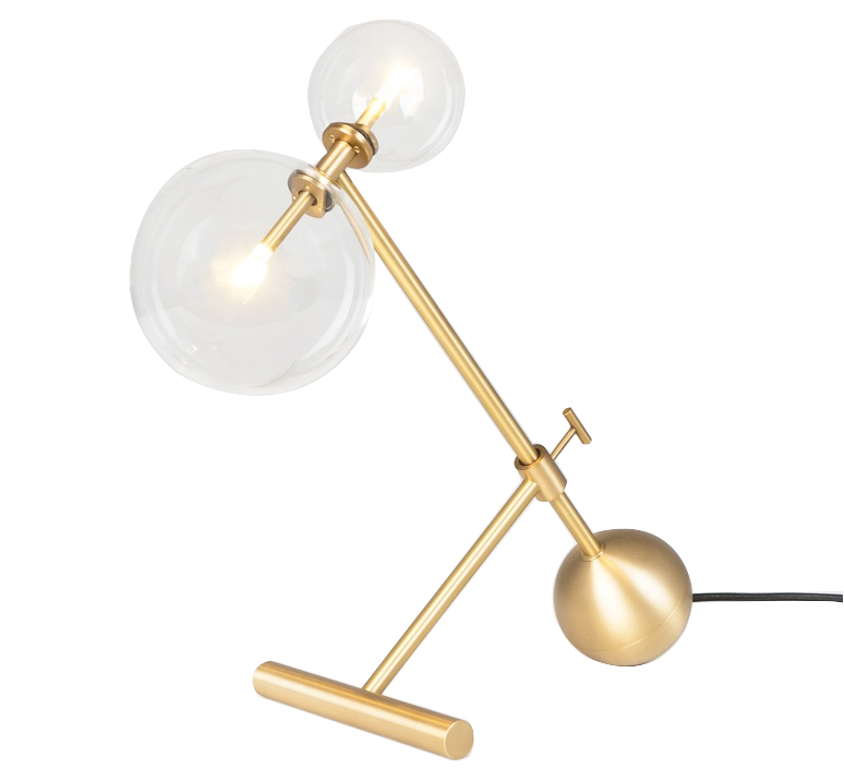Lampe à poser Zosia avec 2 globes en verre soufflé par Schwung