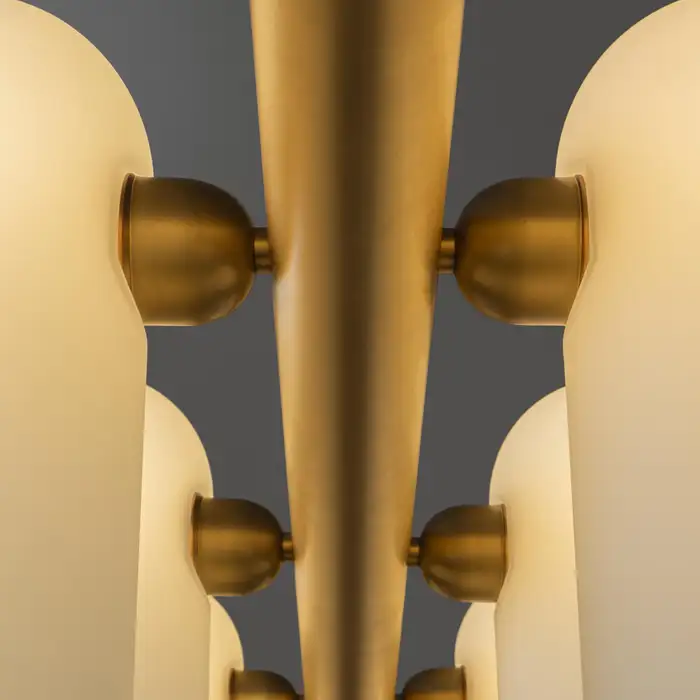 Suspension Odyssey linéaire à colonnes lumineuses en verre opale par Schwung Suspension Odyssey linéaire à colonnes lumineuses en verre opale par Schwung – Image 10