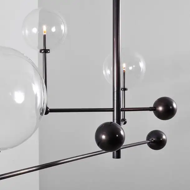 Suspension Universe à bras articulés et globes en verre par Schwung Suspension Universe à bras articulés et globes en verre par Schwung – Image 4
