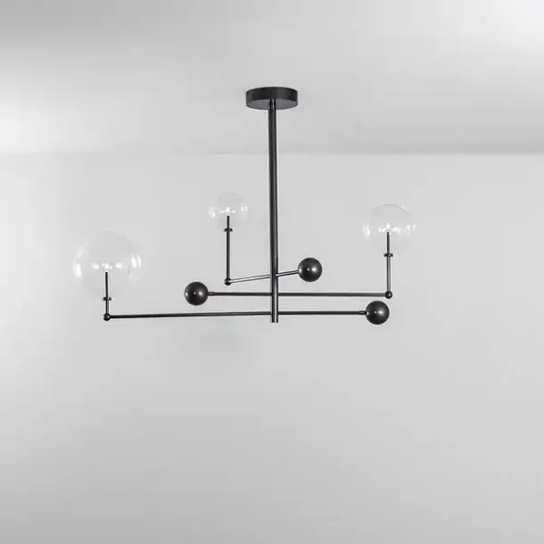Suspension Universe à bras articulés et globes en verre par Schwung – vue 2
