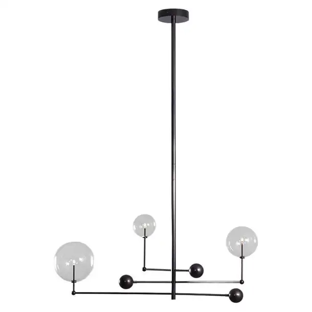 Suspension Universe à bras articulés et globes en verre par Schwung
