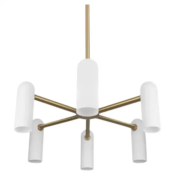Suspension Odyssey Ronde à diffuseurs en verre opale par Schwung
