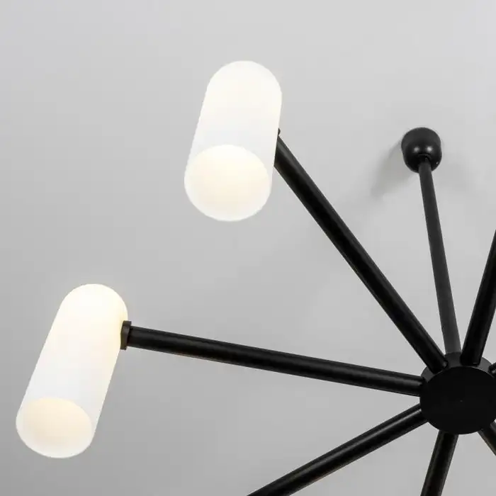 Suspension Odyssey Ronde à diffuseurs en verre opale par Schwung Suspension Odyssey Ronde à diffuseurs en verre opale par Schwung – Image 5