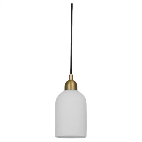 Suspension Odyssey Single minimaliste en verre opale par Schwung