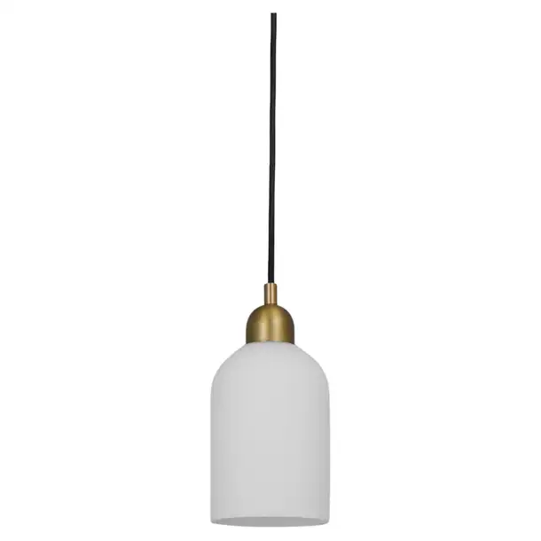 Suspension Odyssey Single minimaliste en verre opale par Schwung