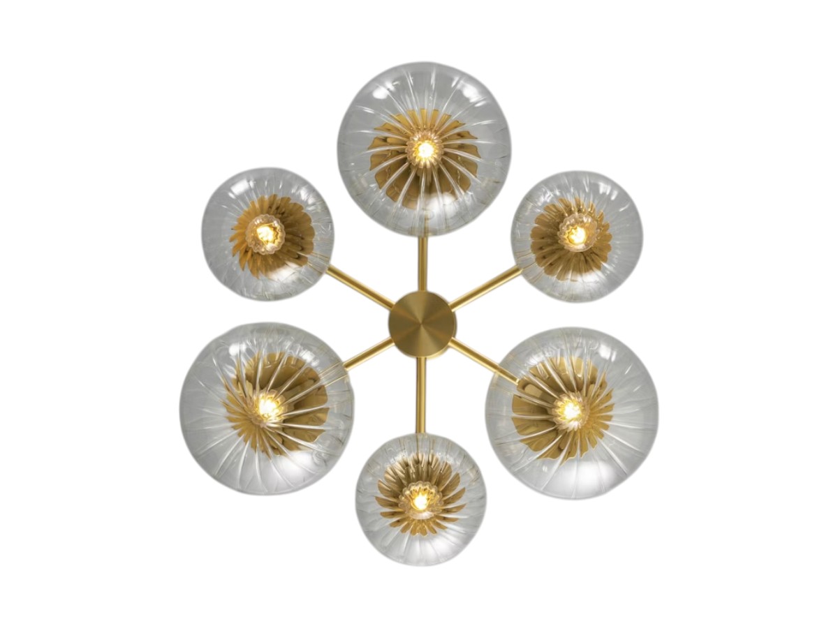 Applique murale Orion Mix à globes en verre et structure étoilée par Schwung