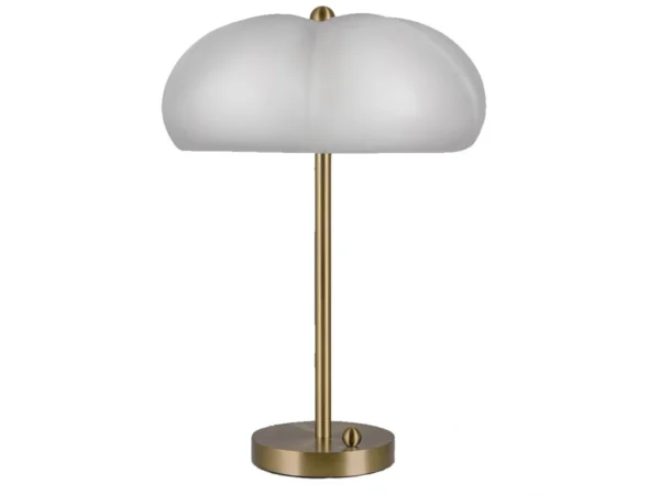 Lampe à poser Hana au design floral en verre opalin par Schwung
