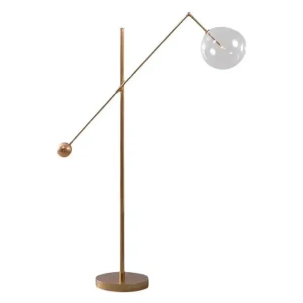 Lampadaire Milan 1 bras articulés avec globes en verre par Schwung