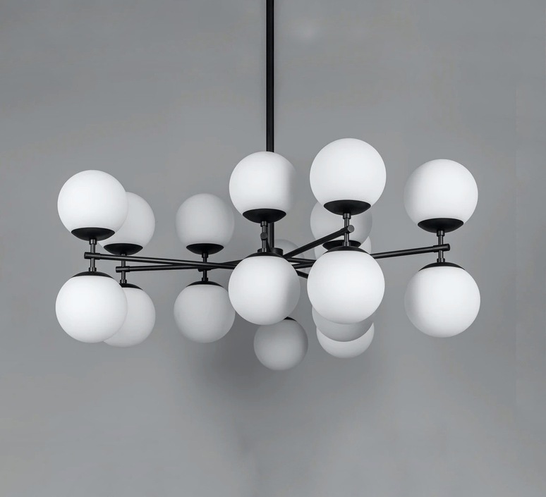 Suspension Zodiac à effet constellation avec globes en verre par Schwung Suspension Zodiac à effet constellation avec globes en verre par Schwung – Image 5