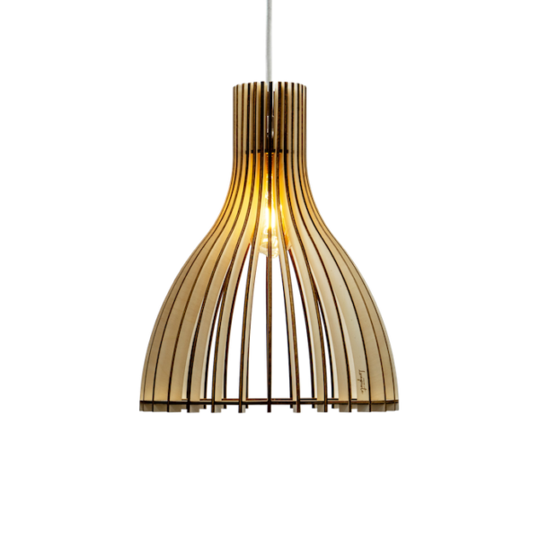 Suspension bois organique Ariel x Atelier Loupiote – vue 2