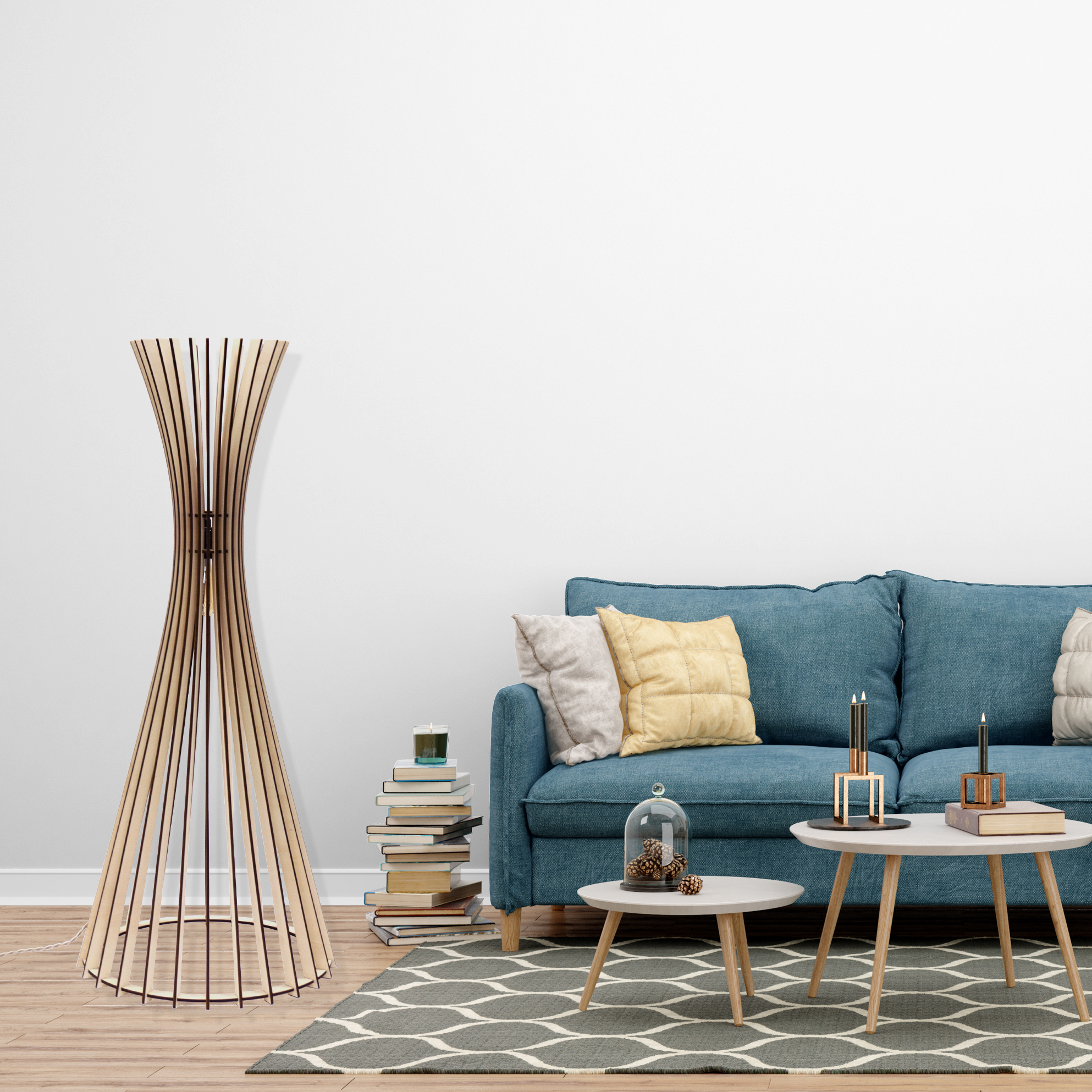 Lampadaire sculptural en bois Tipi x Atelier Loupiote Lampadaire sculptural en bois Tipi x Atelier Loupiote – Image 3