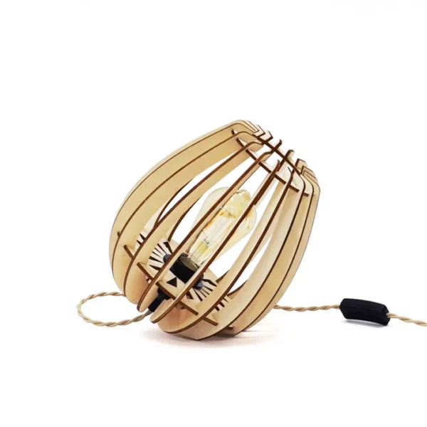 Lampe en bois : lampes à poser, lampadaires et luminaires Lampe à poser design en bois Atome x Atelier Loupiote