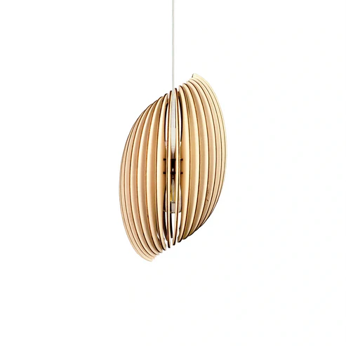 Suspension design bois cocon Assia x Atelier Loupiote