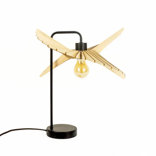 Lampe en bois : lampes à poser, lampadaires et luminaires Lampe à poser en bois Alba effet étoile x Atelier Loupiote
