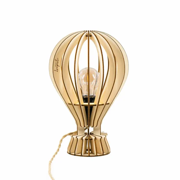 Lampe en bois : lampes à poser, lampadaires et luminaires Lampe à poser artisanale Archimède en bois x Atelier Loupiote