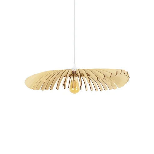 Suspension bois design Cygne x Atelier Loupiote
