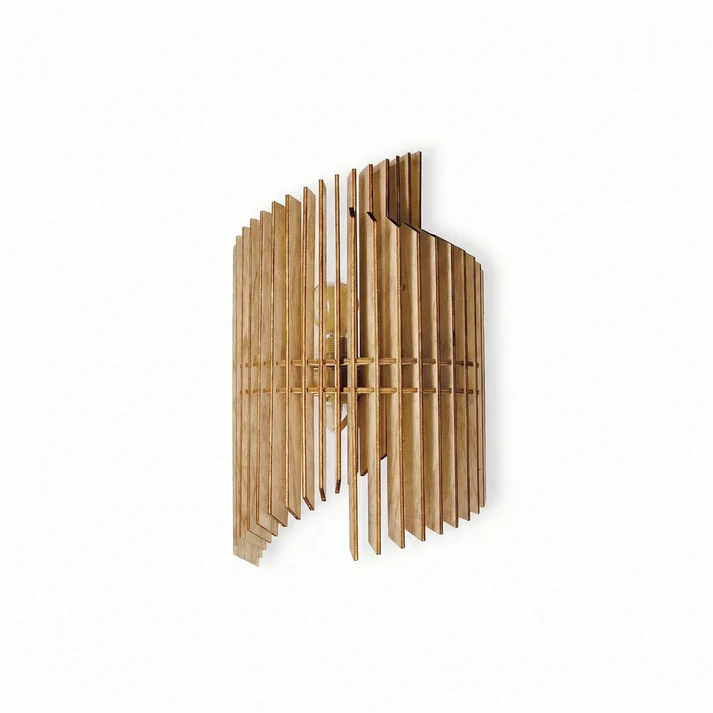 Applique murale Opale en lames de bois au design contemporain x Atelier Loupiote