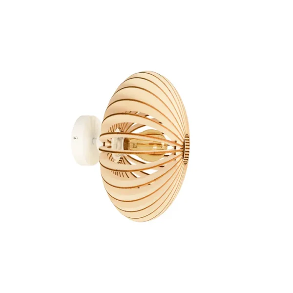Lampe en bois : lampes à poser, lampadaires et luminaires Applique florale en bois Mini Néo x Atelier Loupiote