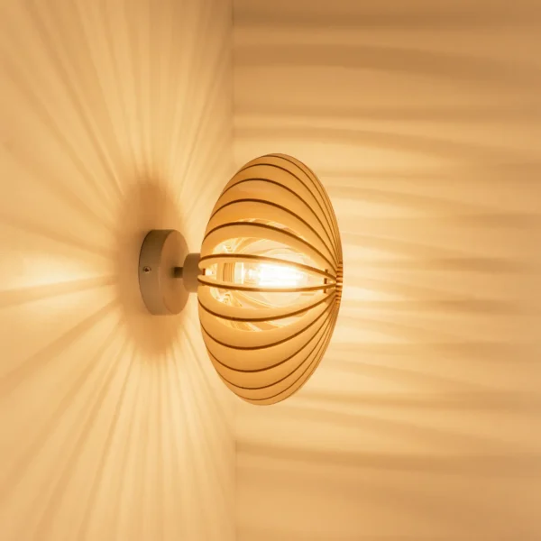 Lampe en bois : lampes à poser, lampadaires et luminaires Applique florale en bois Mini Néo x Atelier Loupiote – vue 2