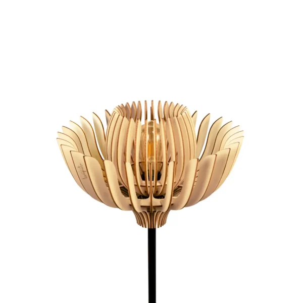 Lampe en bois : lampes à poser, lampadaires et luminaires Lampadaire floral en bois Tullia x Atelier Loupiote – vue 2